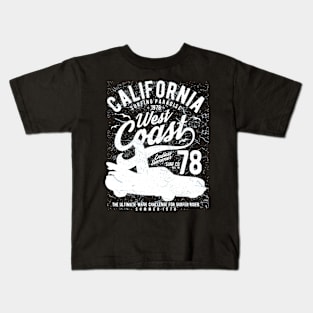 California West Coast Vintage Surf Beach Vacation Kids T-Shirt